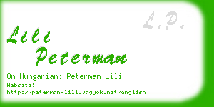 lili peterman business card